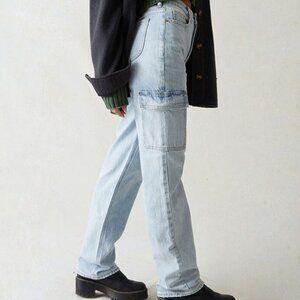 PacSun Light Wash '90s Boyfriend Cargo Jeans Size 24